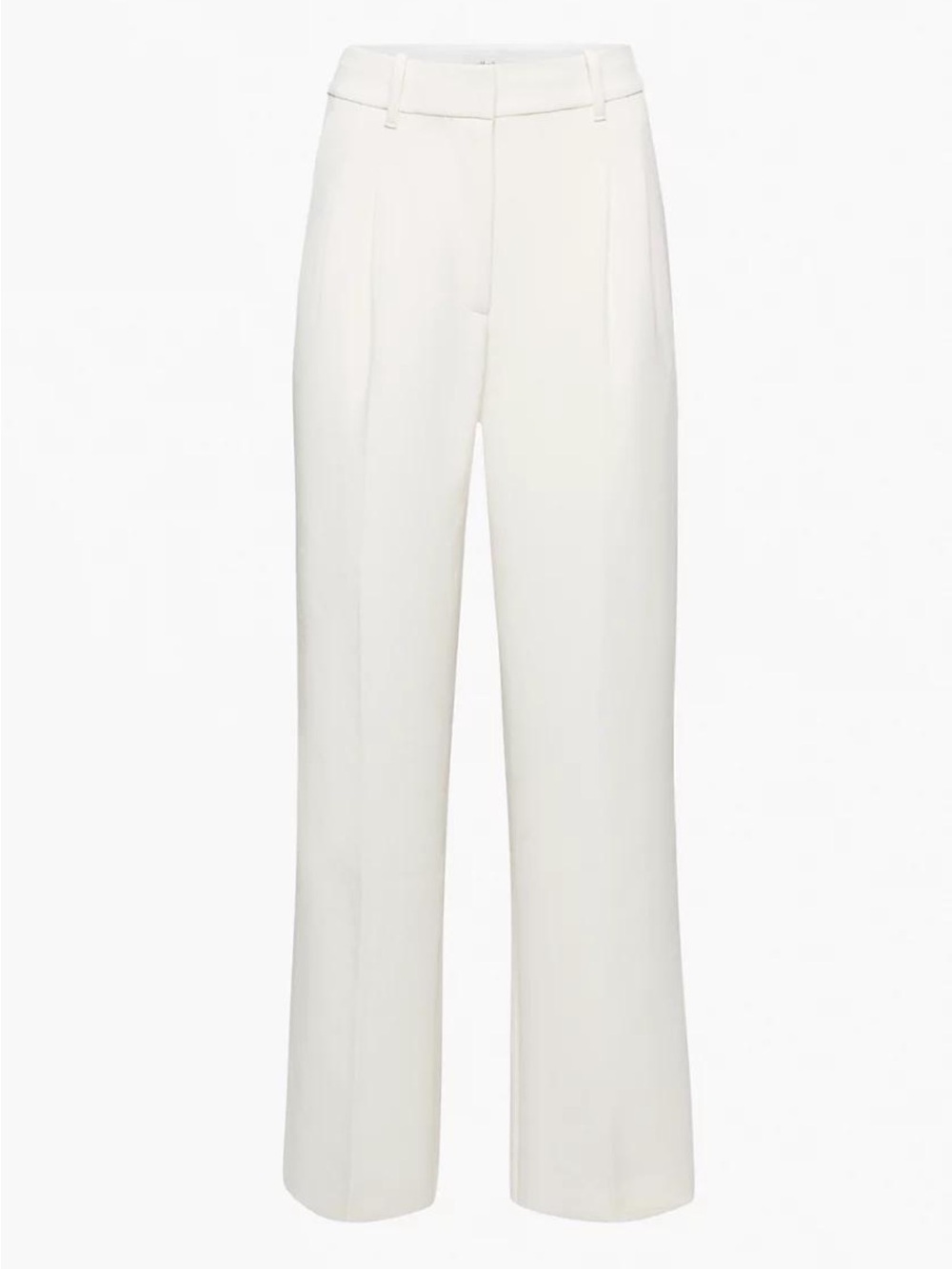 Aritzia Wilfred Effortless Pant White High Rise Wide Leg Trousers Size 0